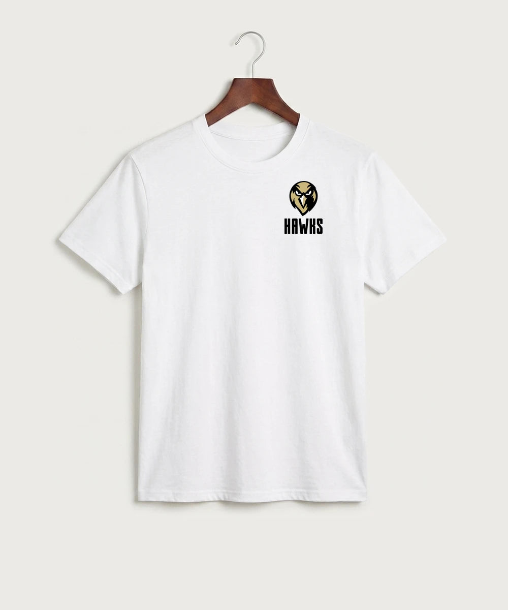 Hudson Catholic High School Soccer Team Store - White Port & Co Core Cotton Tee. PC54