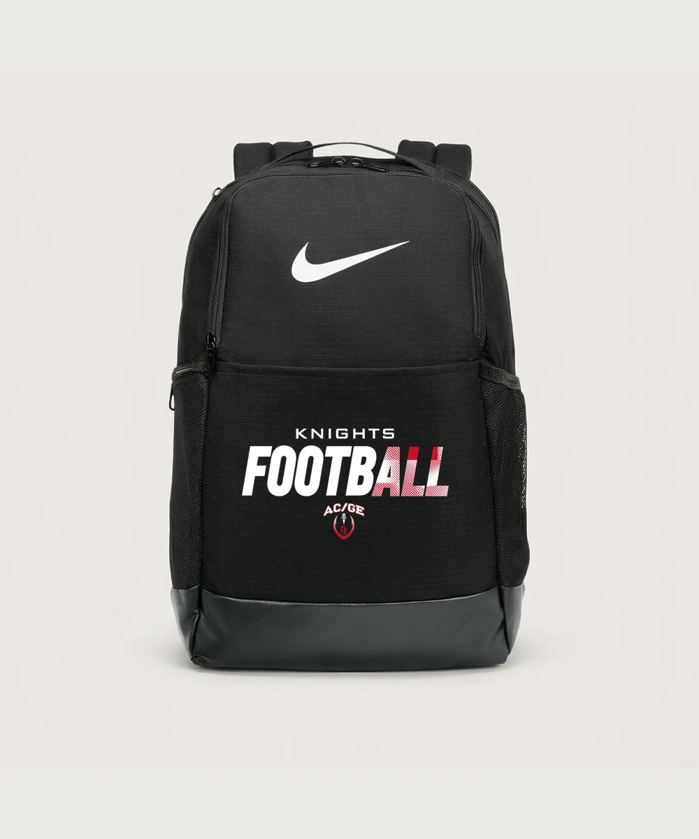 Alden-Conger-Glenville Emmons High School Football (Boys) - Black Nike Brasilia Medium Backpack NKDH7709