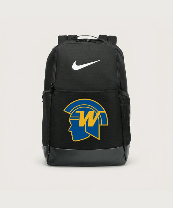 Wayzata High School Football (Boys) - Black Nike Brasilia Medium Backpack NKDH7709