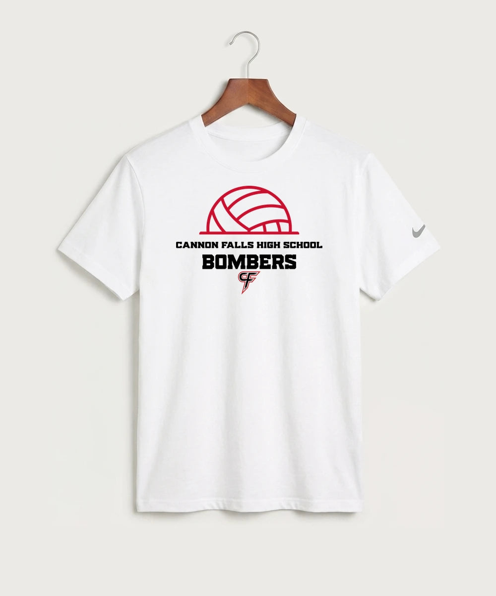 Cannon Falls High School Volleyball (Girls) - White Nike Swoosh Sleeve rLegend Tee NKDX8730