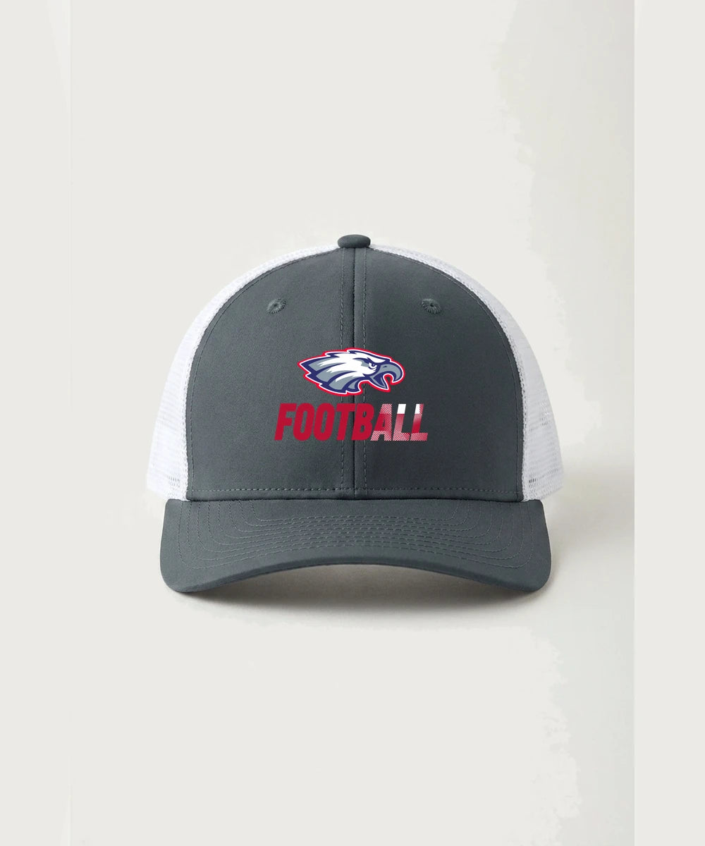 Pequot Lakes High School Football (Boys) - Iron Grey/ White Sport-Tek Club Trucker Cap STC46