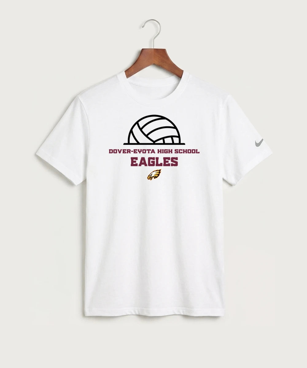 Dover-Eyota High School Volleyball (Girls) - White Nike Swoosh Sleeve rLegend Tee NKDX8730