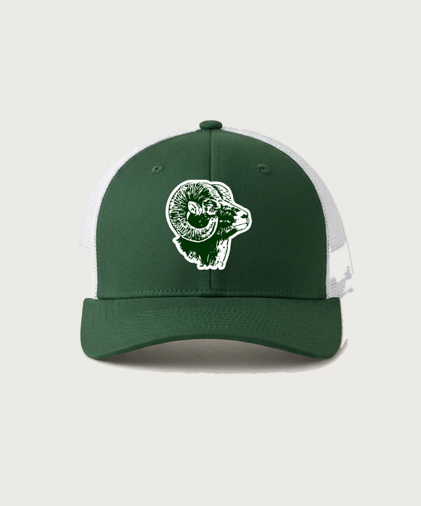 Roseau High School Football (Boys) - Forest Green/ White Sport-Tek Club Trucker Cap STC46