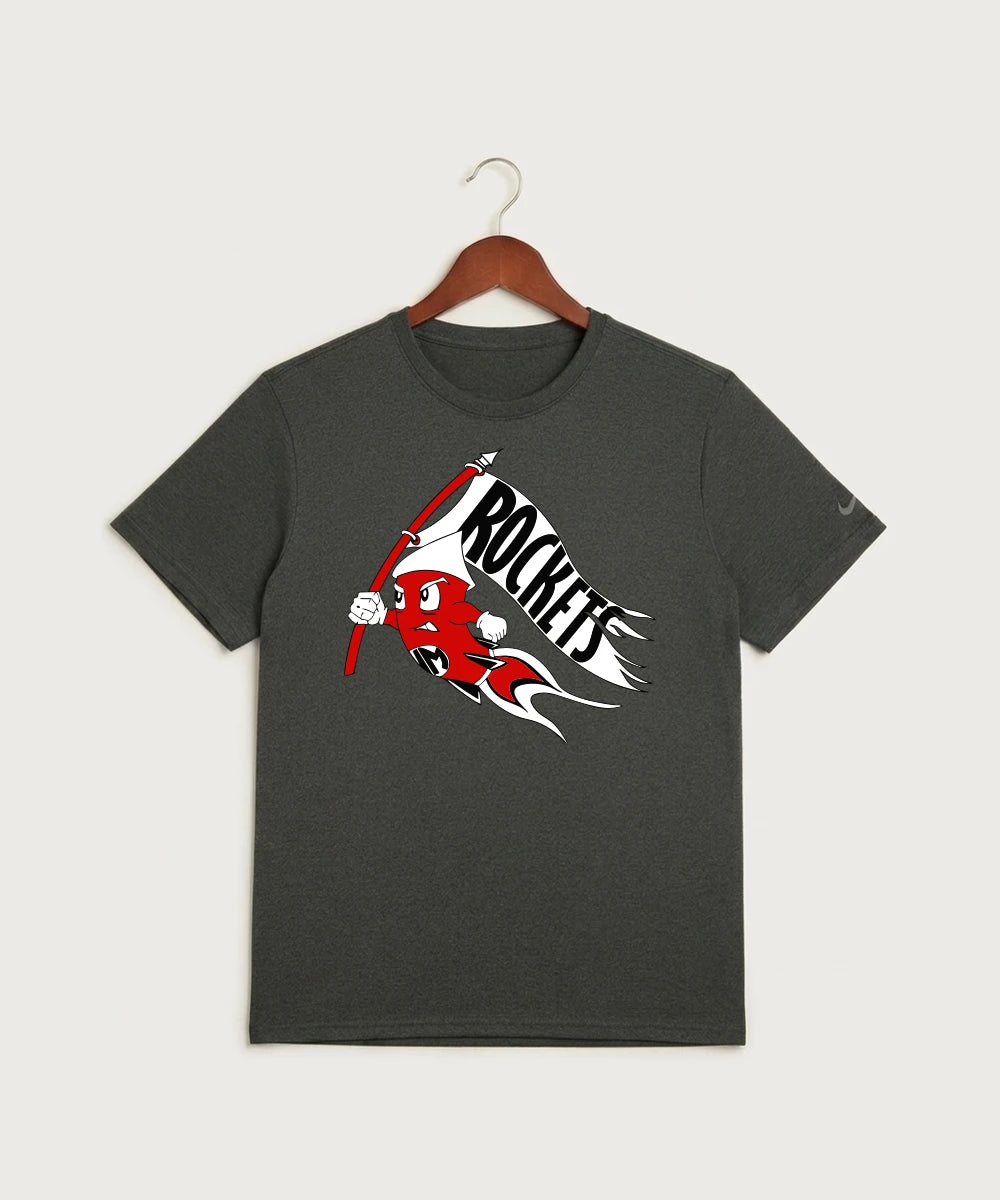 John Marshall High School Cross Country (Coed) - Dark Smoke Heather Nike Swoosh Sleeve rLegend Tee NKDX8730