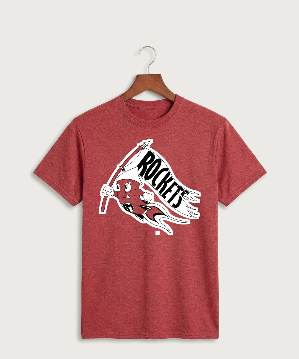 John Marshall High School Cross Country (Coed) - Heather Red Port & Co Core Cotton Tee. PC54
