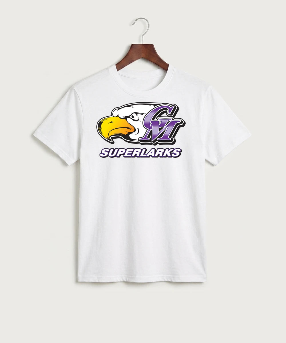 Grand Meadow Football - White Port & Co Core Cotton Tee. PC54