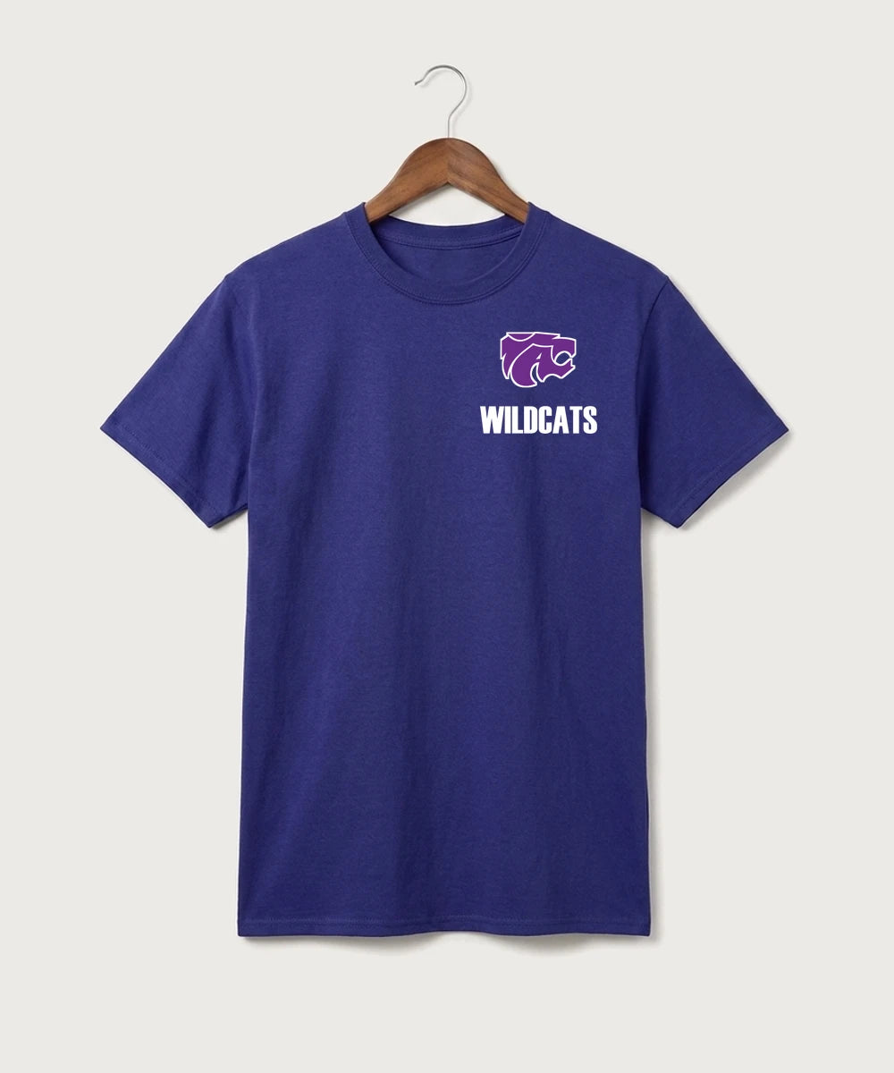 Axtell High School Basketball (Girls) Team Store - Purple Port & Co Core Cotton Tee. PC54
