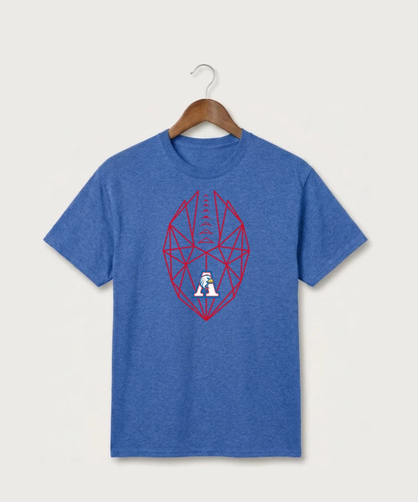 Apollo High School Football (Boys) - Heather Royal Port & Co Core Cotton Tee. PC54