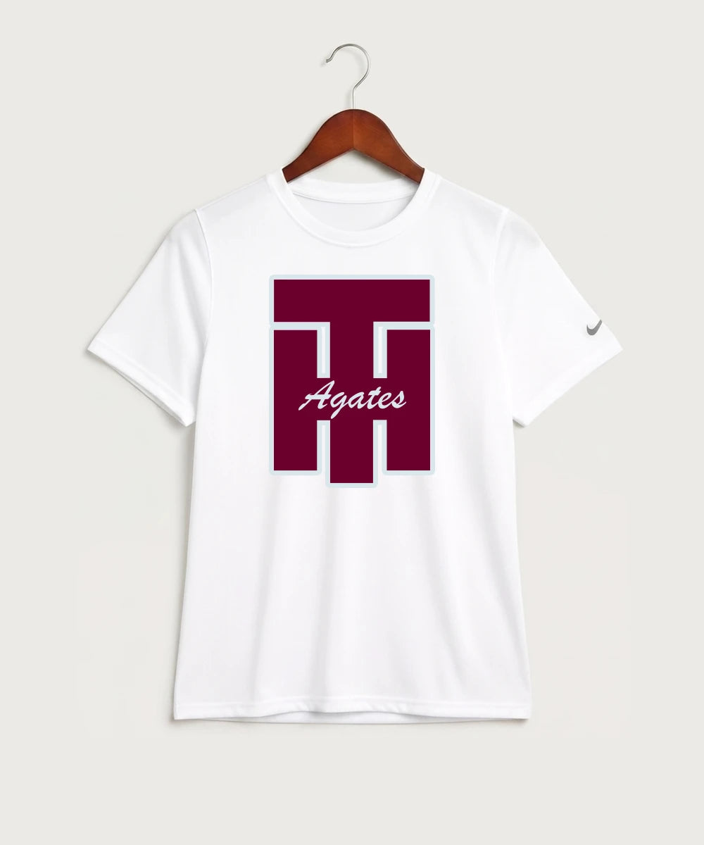 Two Harbors High School Football (Boys) - White Nike Youth Swoosh Sleeve rLegend Tee NKDX8787