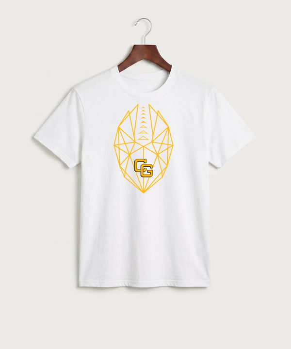 Clearbrook Gonvick High School Football (Boys) - White Port & Co Core Cotton Tee. PC54