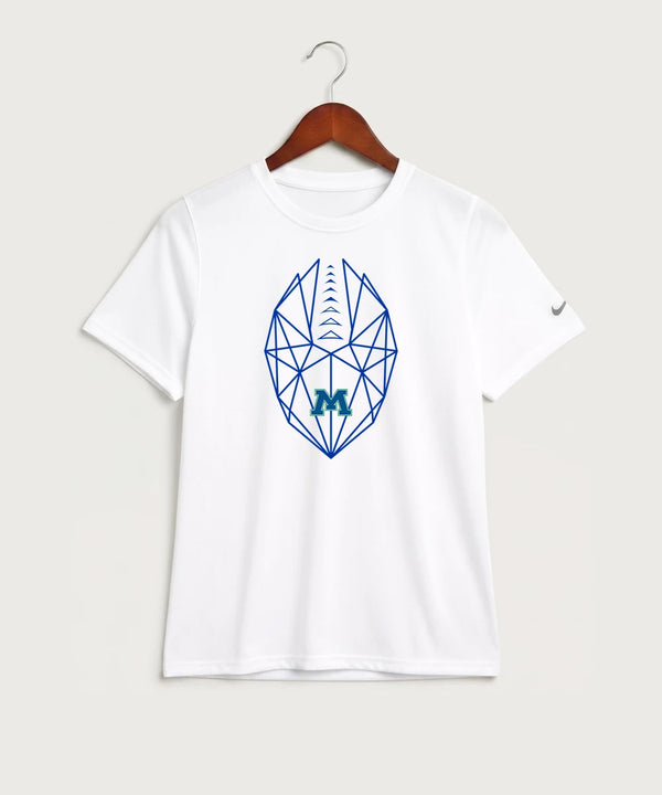 Minnewaska Area High School Football (Boys) - White Nike Youth Swoosh Sleeve rLegend Tee NKDX8787