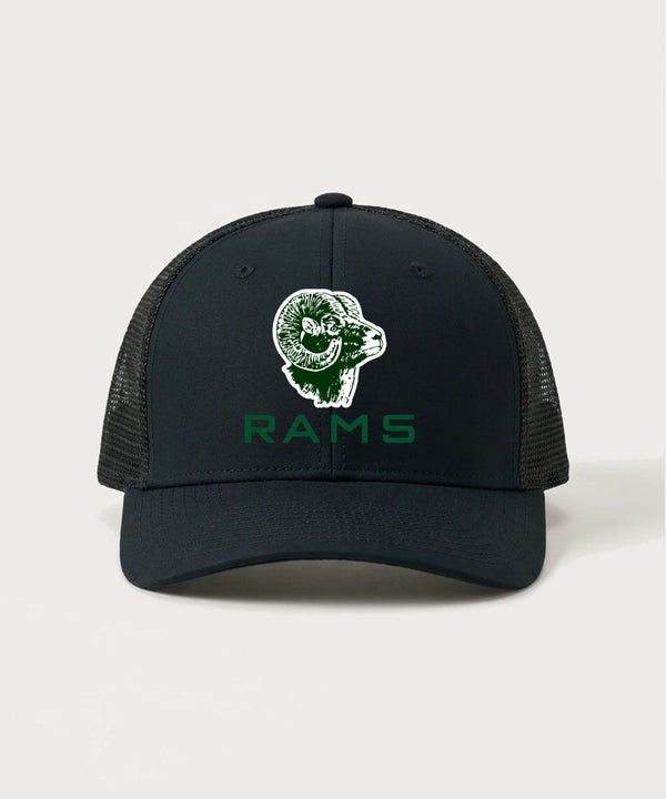 Roseau High School Football (Boys) - Black/ Black Sport-Tek Club Trucker Cap STC46
