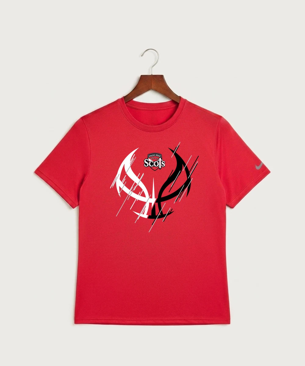 Walnut Ridge High School Basketball Team Store - University Red Nike Swoosh Sleeve rLegend Tee NKDX8730