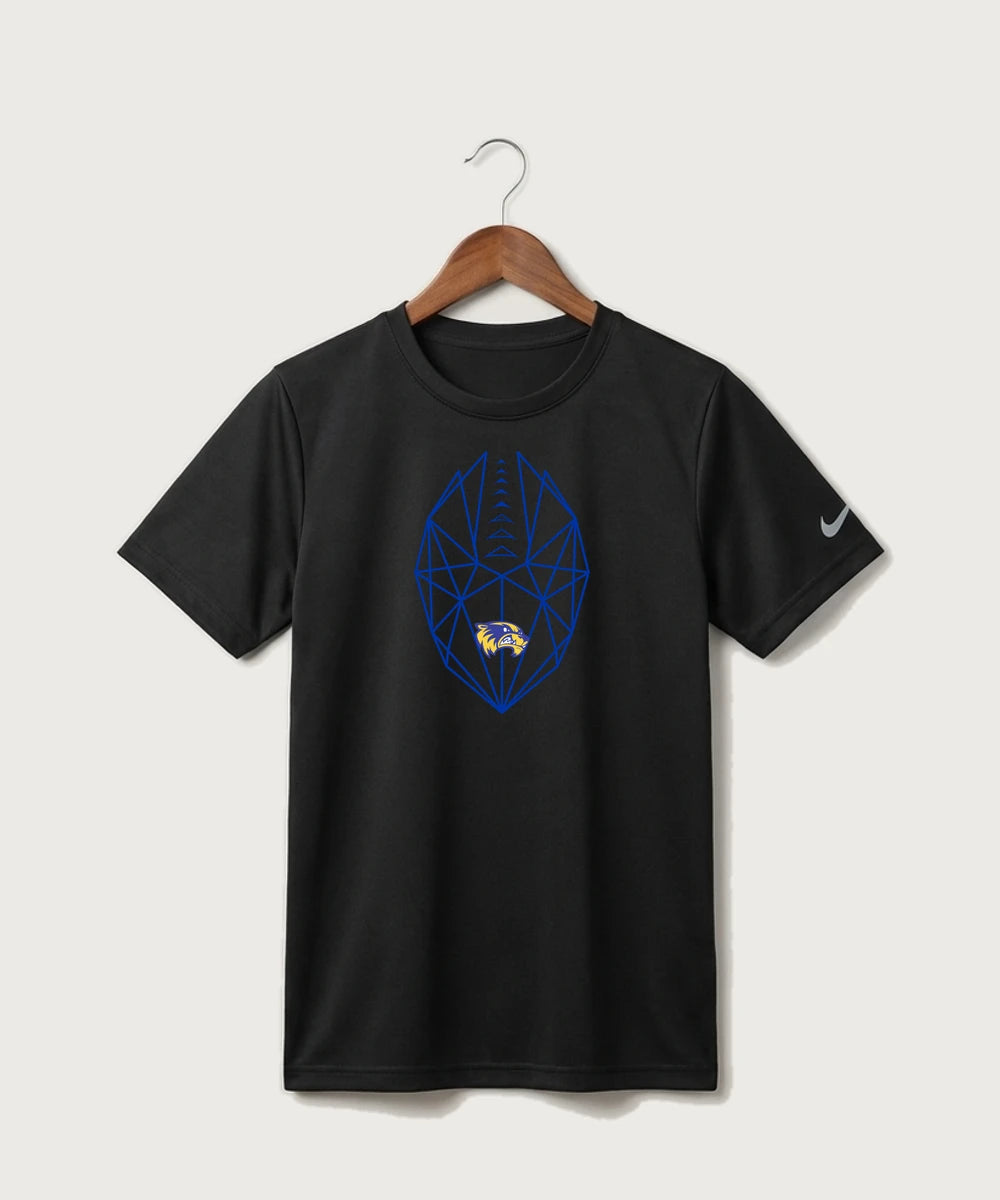 Wadena Deer Creek High School Football (Boys) - Black Nike Youth Swoosh Sleeve rLegend Tee NKDX8787