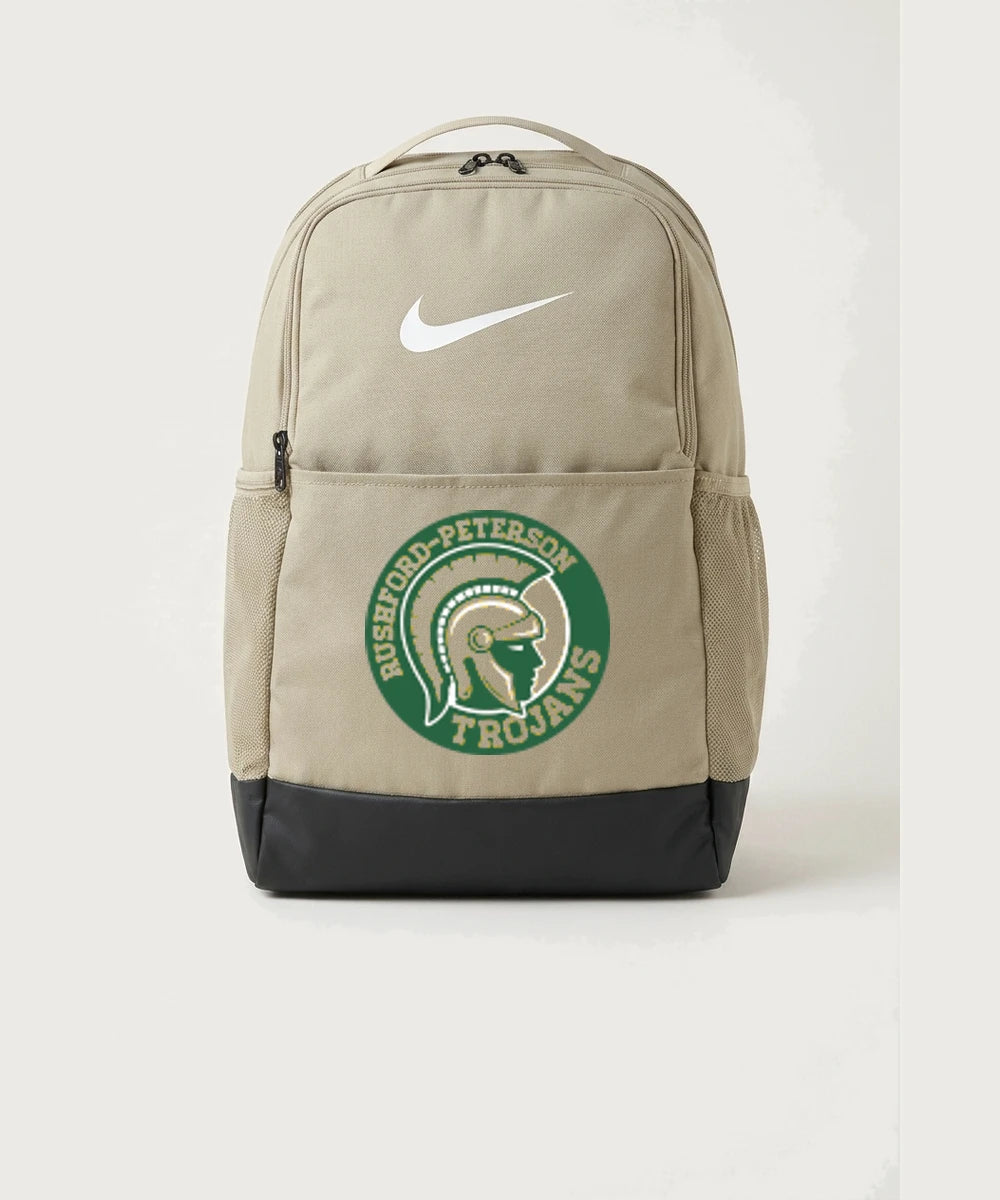 Rushford Peterson High School Football (Boys) - Desert Khaki Nike Brasilia Medium Backpack NKDH7709