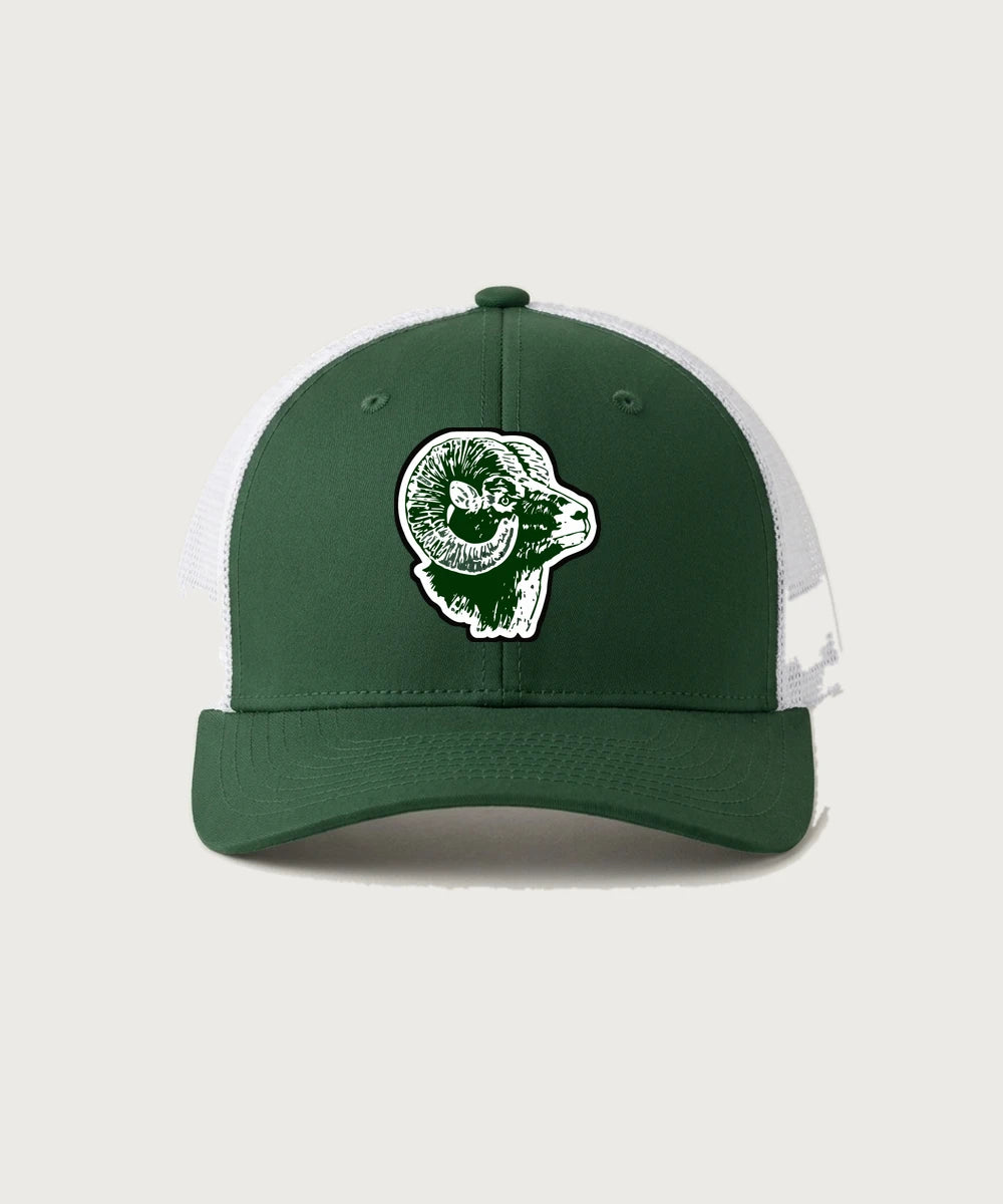 Roseau High School Football (Boys) - Forest Green/ White Sport-Tek Club Trucker Cap STC46