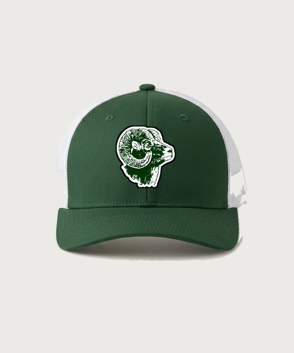 Roseau High School Football (Boys) - Forest Green/ White Sport-Tek Club Trucker Cap STC46