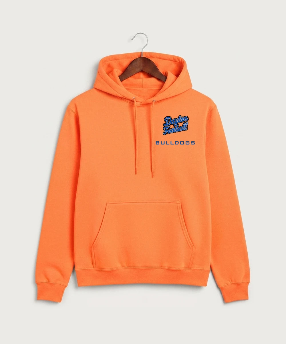 Jonathan Dayton High School Football Team Store - Neon Orange Port & Co Core Fleece Pullover Hooded Sweatshirt. PC78H