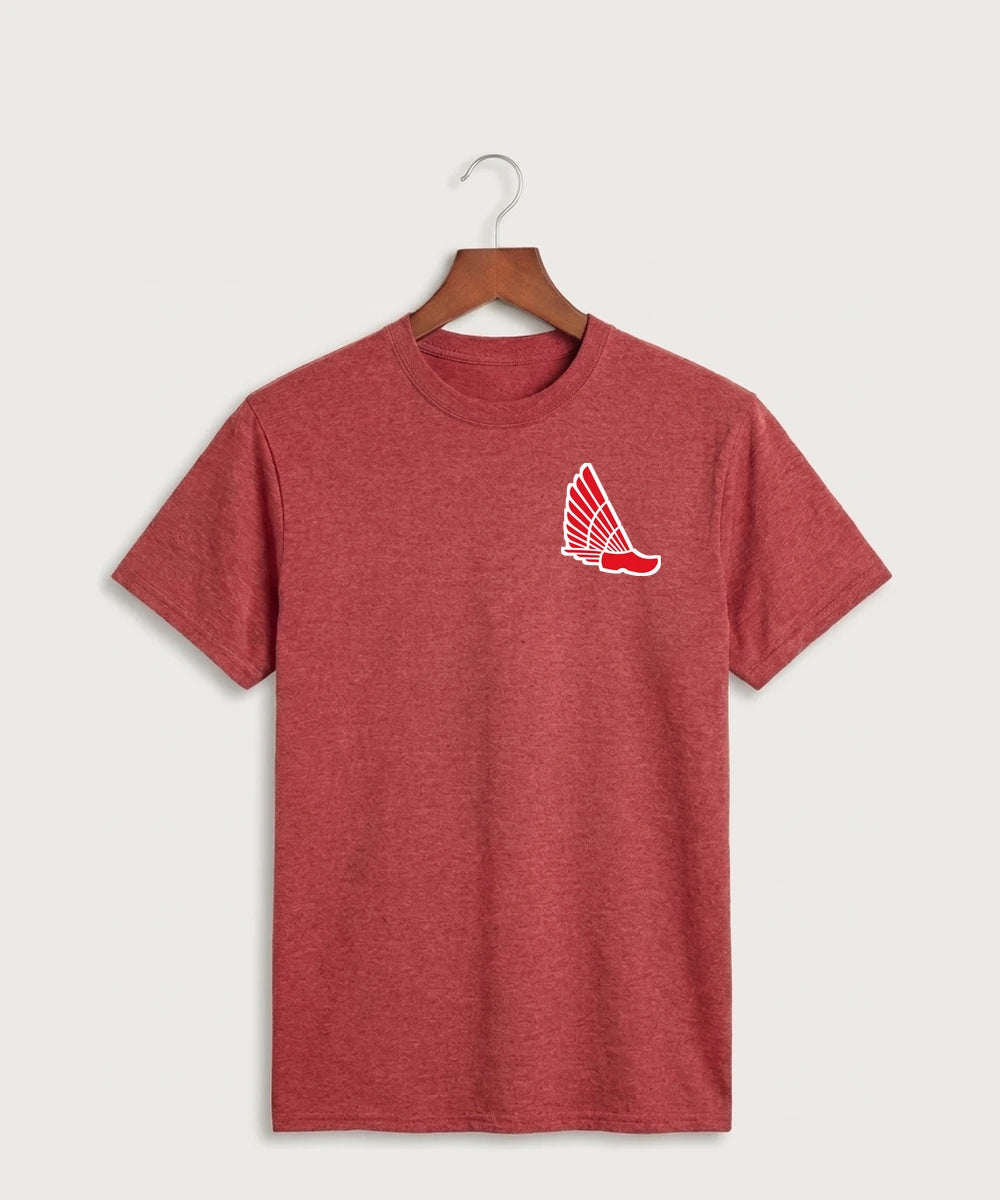 Edgerton High School Band Team Store - Heather Red Port & Co Core Cotton Tee. PC54