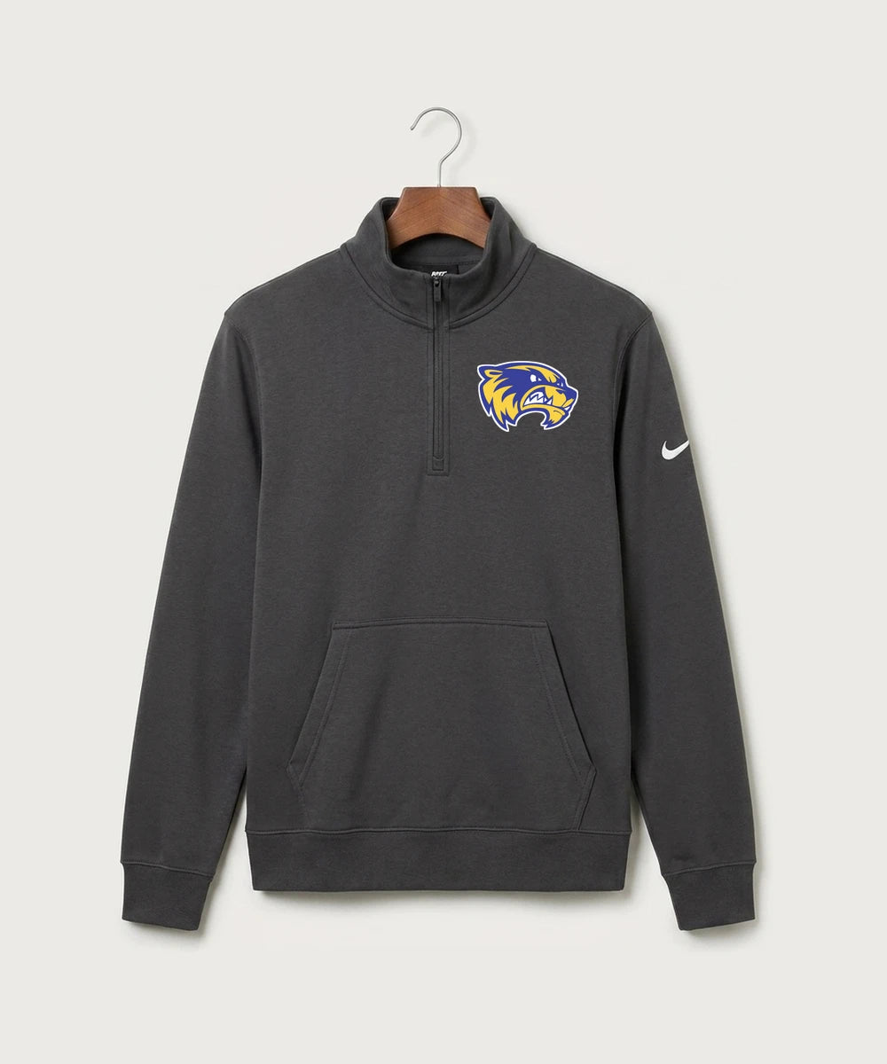 Wadena Deer Creek High School Football (Boys) - Anthracite Nike Club Fleece Sleeve Swoosh 1/2-Zip NKDX6718
