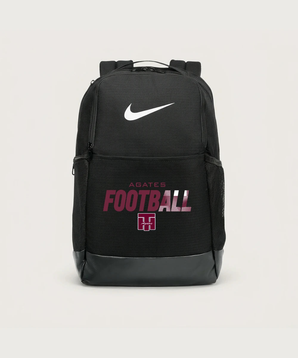 Two Harbors High School Football (Boys) - Black Nike Brasilia Medium Backpack NKDH7709