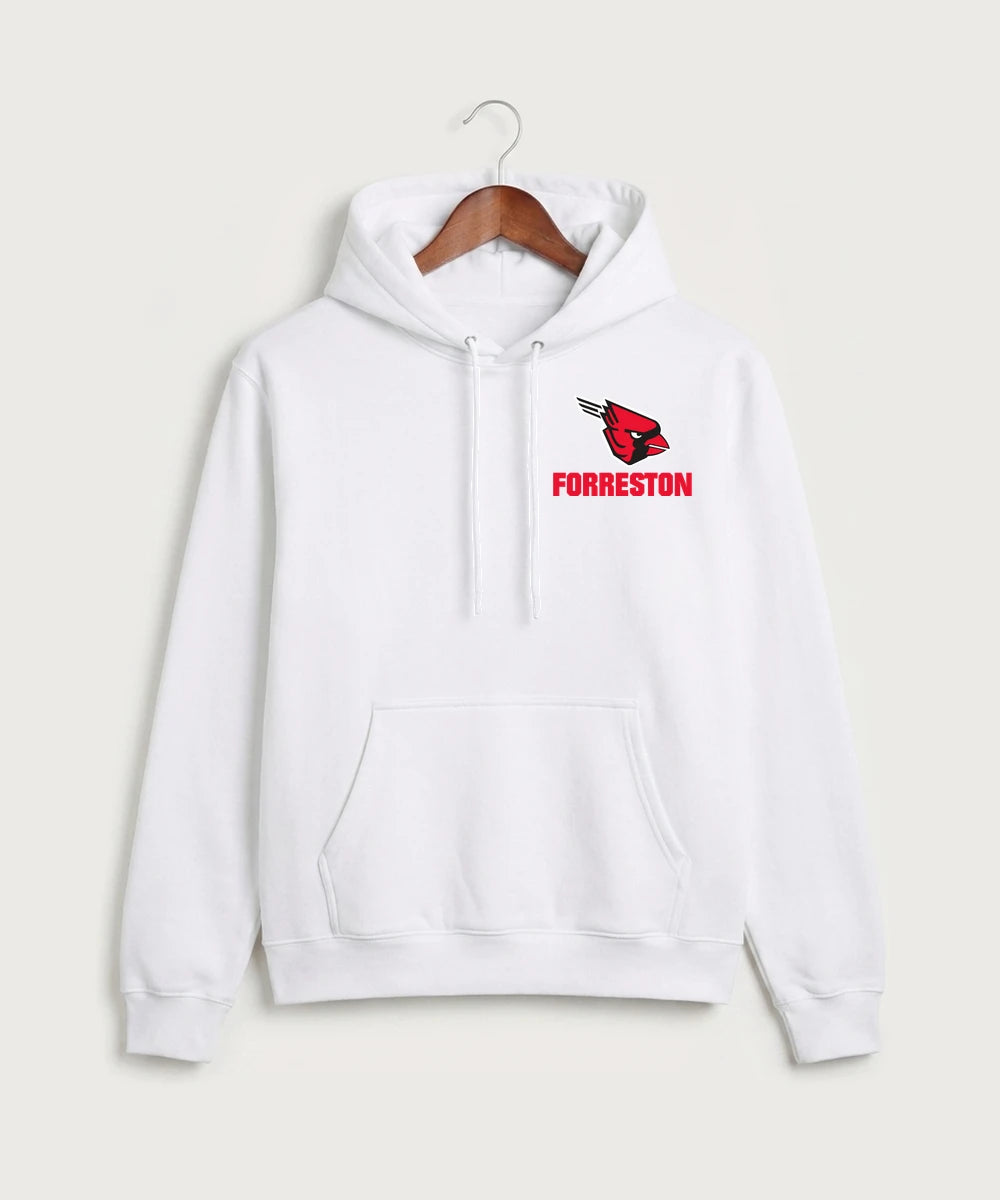 Forreston Softball - White Port & Co Core Fleece Pullover Hooded Sweatshirt. PC78H