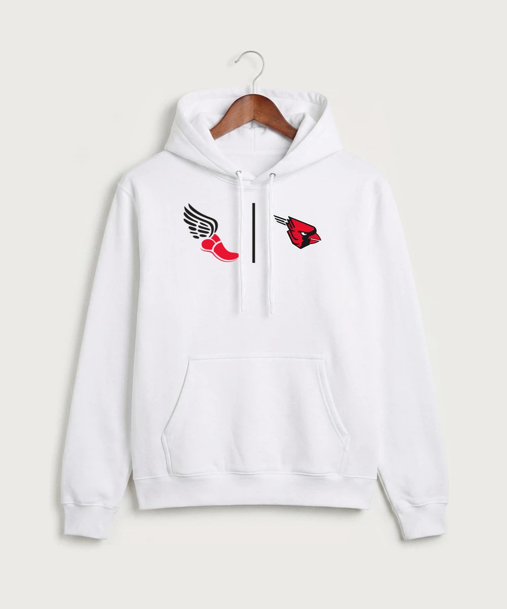 GF E2E Test 02 Track and Field - White Port & Co Core Fleece Pullover Hooded Sweatshirt. PC78H