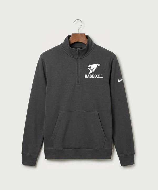 GF E2E Test 04 Baseball - Anthracite Nike Club Fleece Sleeve Swoosh 1/2-Zip NKDX6718