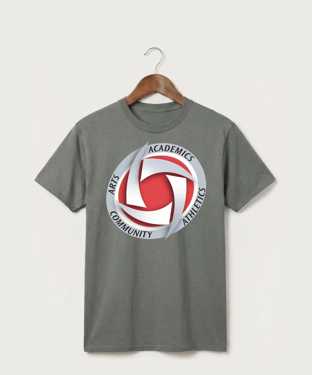Houston Volleyball - Medium Grey Port & Co Core Cotton Tee. PC54