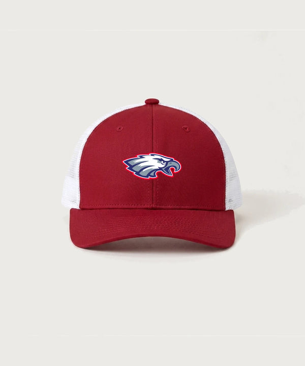 Pequot Lakes High School Football (Boys) - Deep Red/ White Sport-Tek Club Trucker Cap STC46