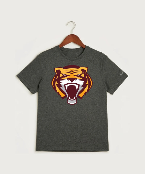 Stewartville High School Football (Boys) - Dark Smoke Heather Nike Youth Swoosh Sleeve rLegend Tee NKDX8787