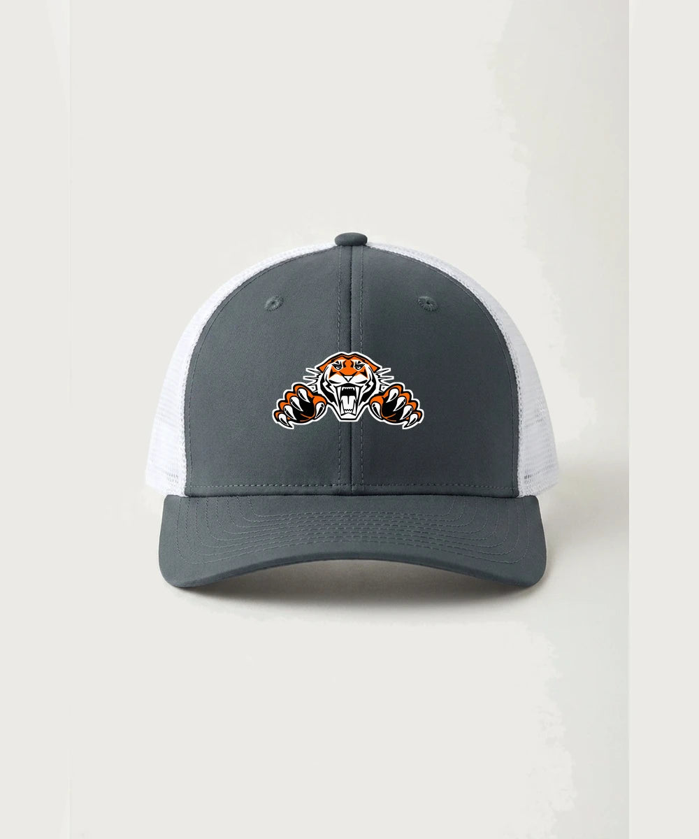 Pine River Backus High School Football (Boys) - Iron Grey/ White Sport-Tek Club Trucker Cap STC46