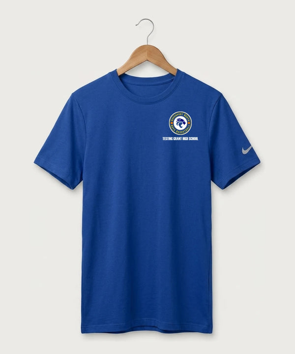 GF E2E Test 05 Boys Basketball - Game Royal Nike Swoosh Sleeve rLegend Tee NKDX8730