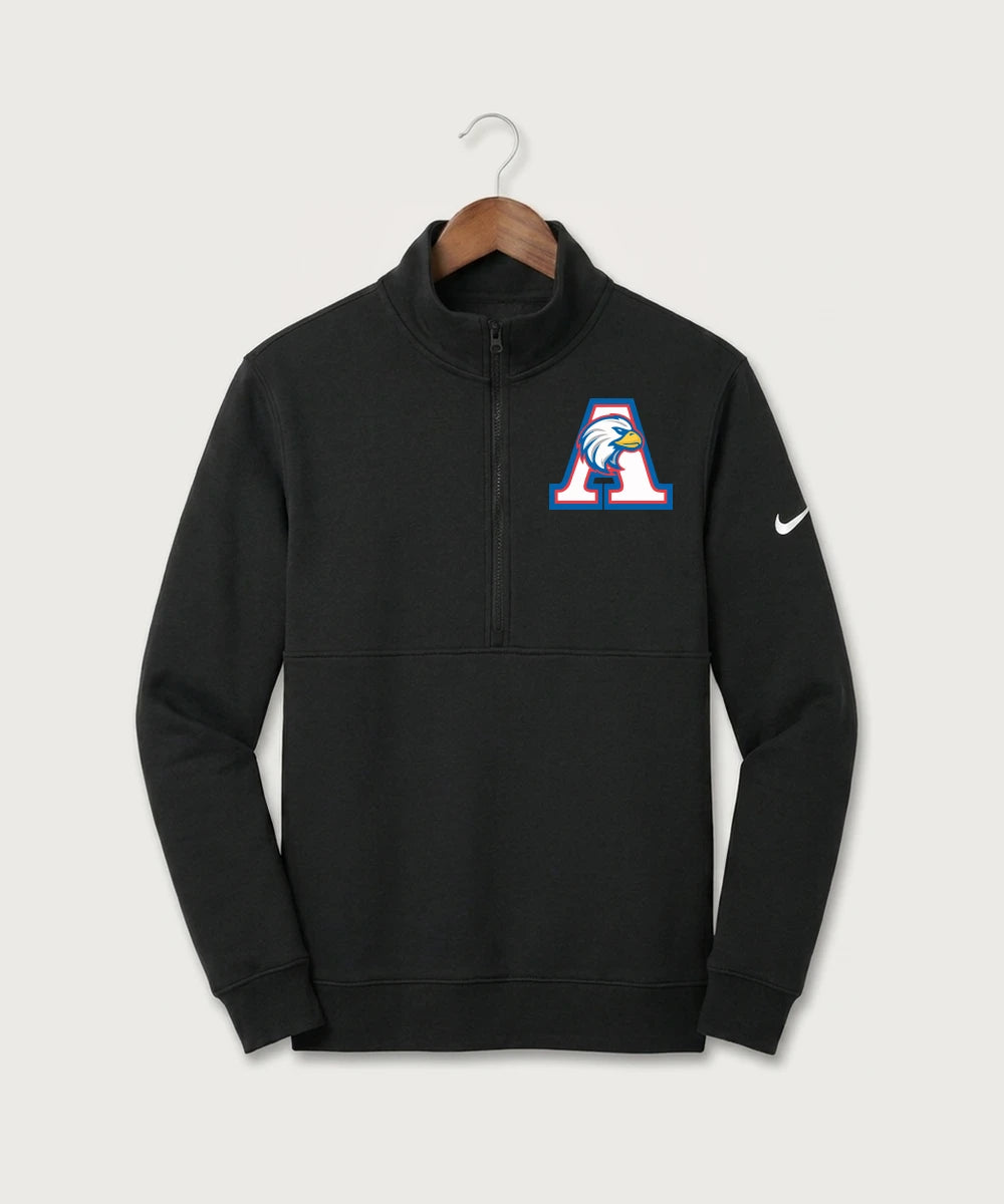Apollo High School Football (Boys) - Black Nike Club Fleece Sleeve Swoosh 1/2-Zip NKDX6718
