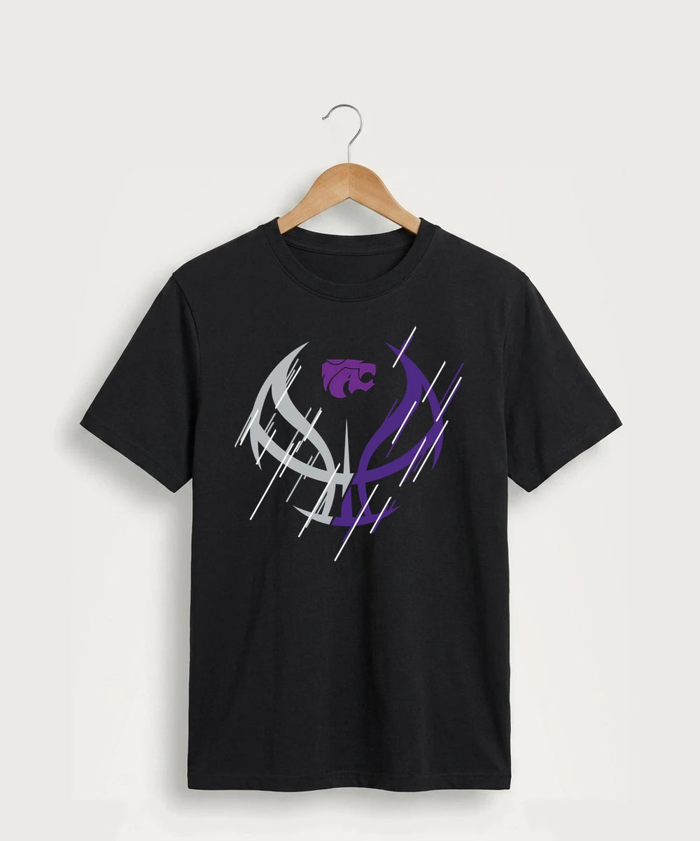Axtell High School Basketball (Girls) Team Store - Jet Black Port & Co Core Cotton Tee. PC54