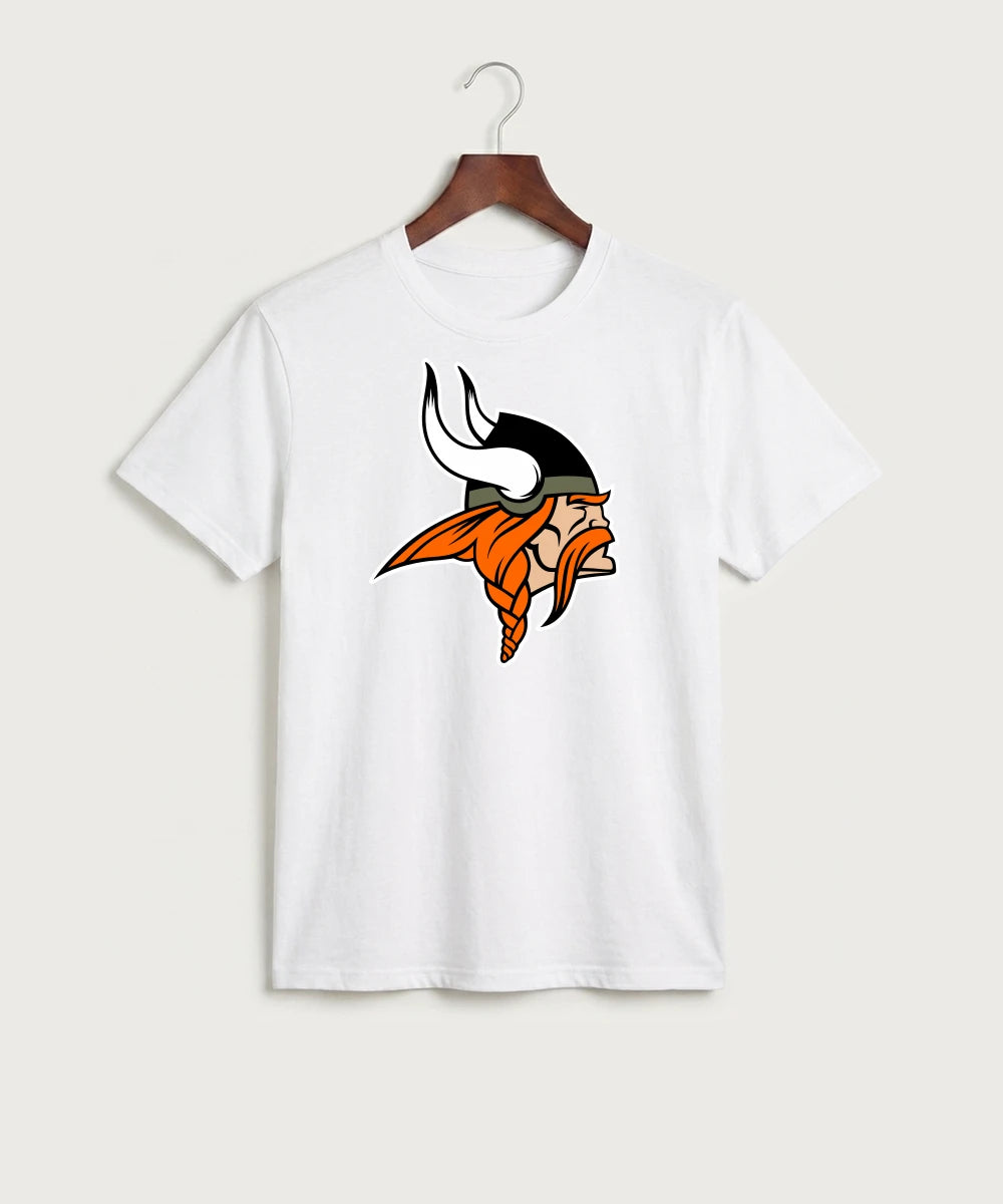 Littlefork Big Falls High School Football (Boys) - White Port & Co Core Cotton Tee. PC54