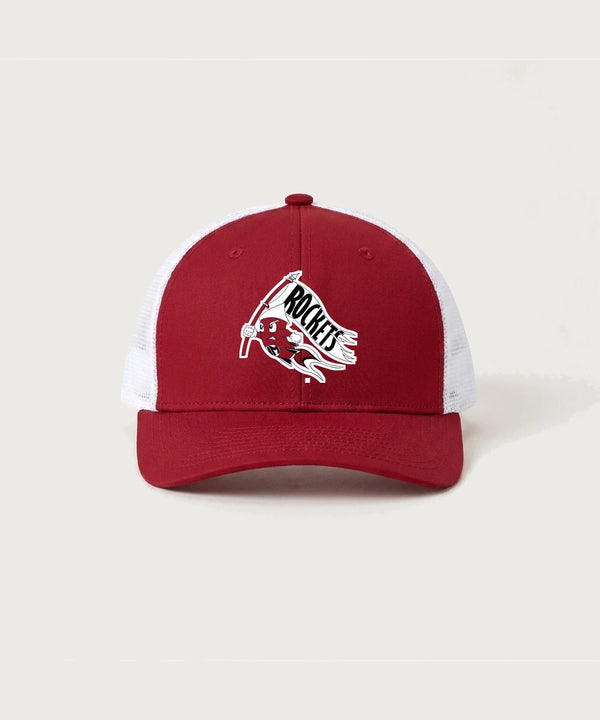 John Marshall High School Cross Country (Coed) - Deep Red/ White Sport-Tek Club Trucker Cap STC46