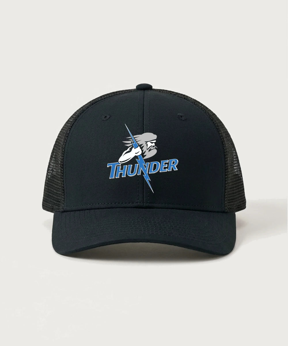 Long Prairie Grey Eagle High School Football (Boys) - Black/ Black Sport-Tek Club Trucker Cap STC46