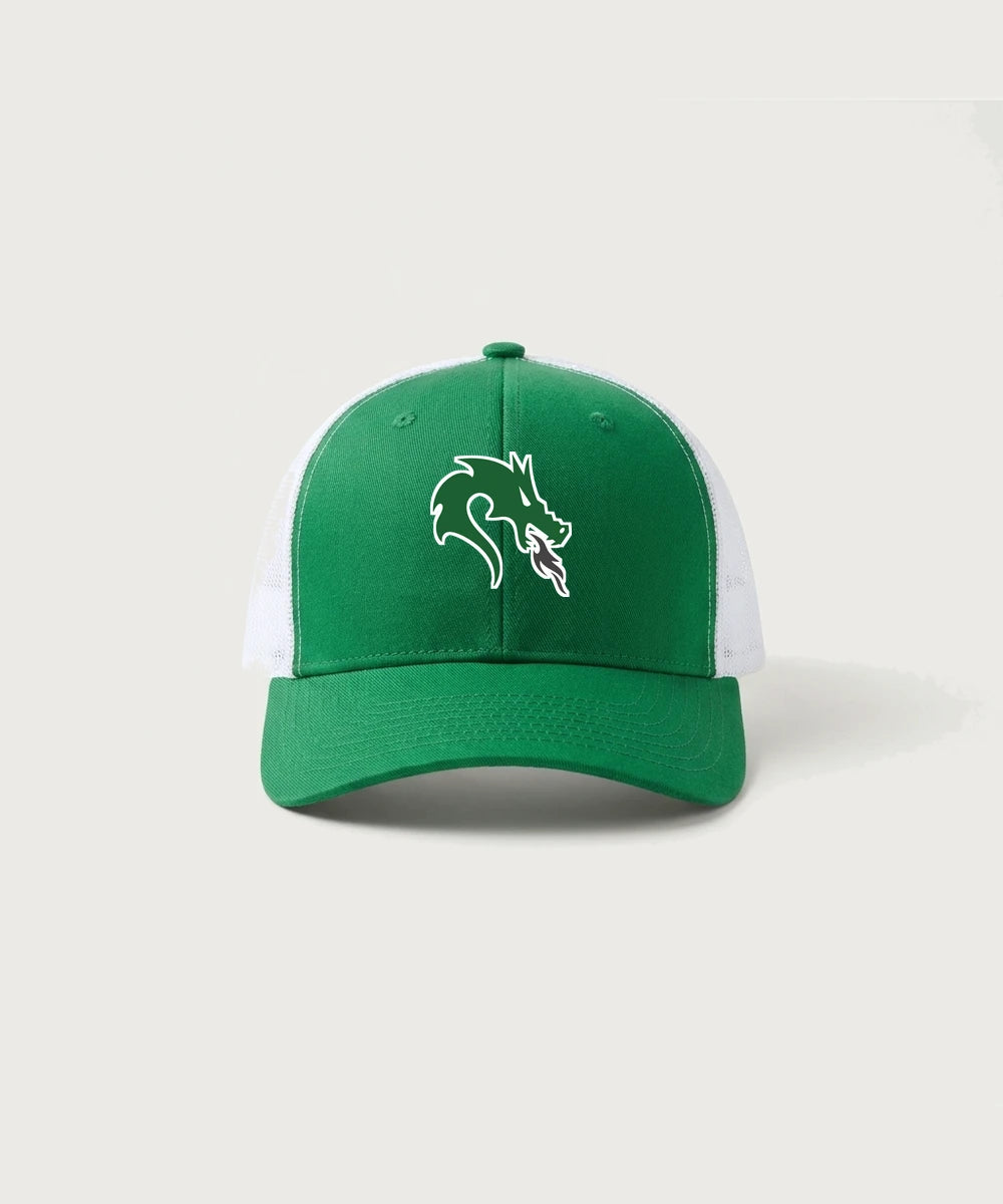 Pine City High School Football (Boys) - True Kelly Green/ White Sport-Tek Club Trucker Cap STC46