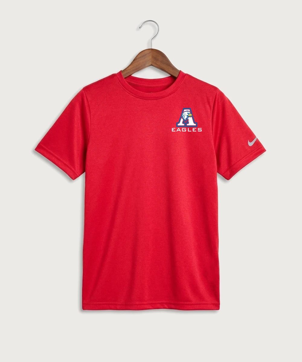 Apollo High School Football (Boys) - University Red Nike Youth Swoosh Sleeve rLegend Tee NKDX8787