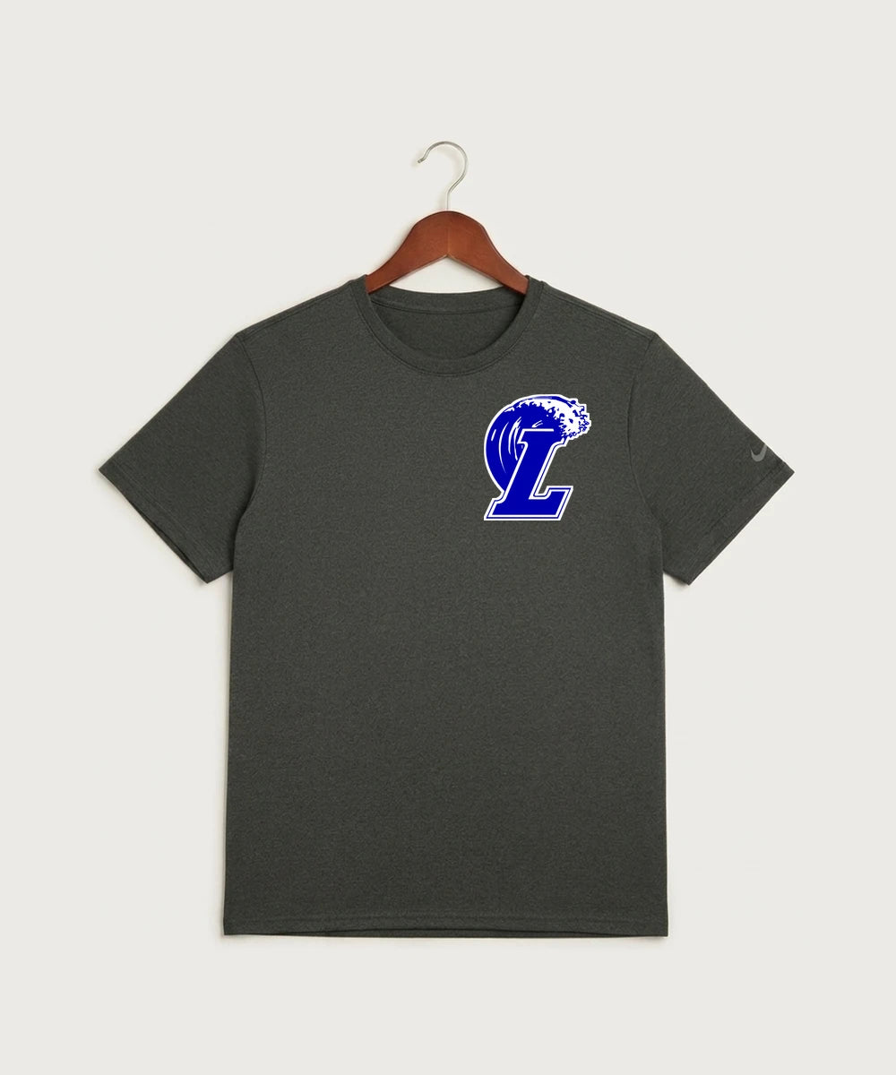 Lakeview High School Football (Boys) - Dark Smoke Heather Nike Swoosh Sleeve rLegend Tee NKDX8730