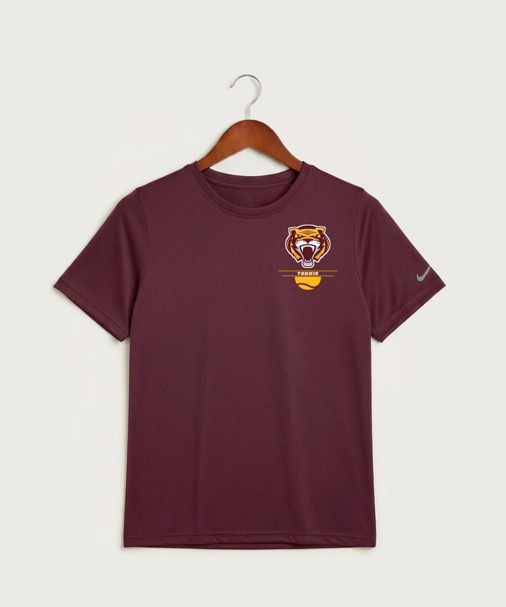 Stewartville High School Tennis (Coed) - Deep Maroon Nike Youth Swoosh Sleeve rLegend Tee NKDX8787