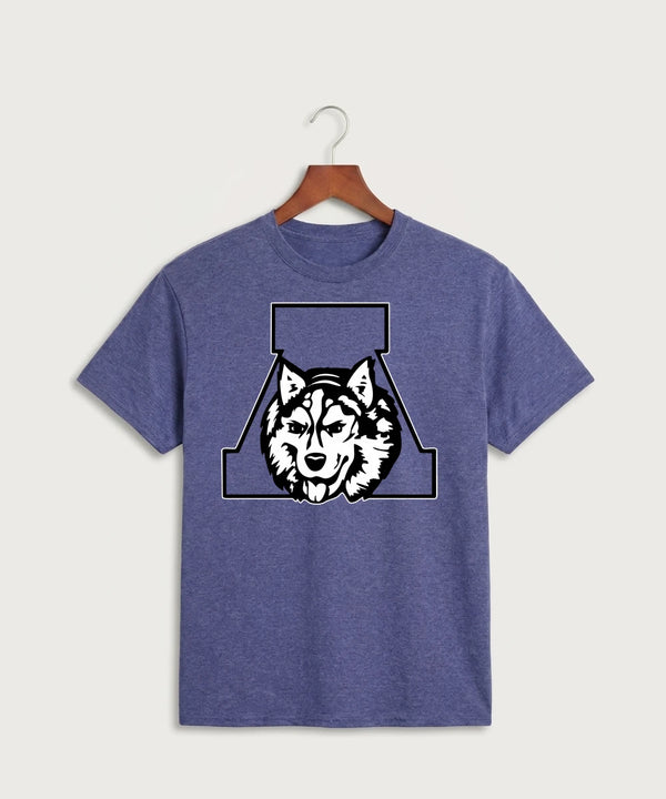 Albany High School Football (Boys) - Heather Purple Port & Co Core Cotton Tee. PC54