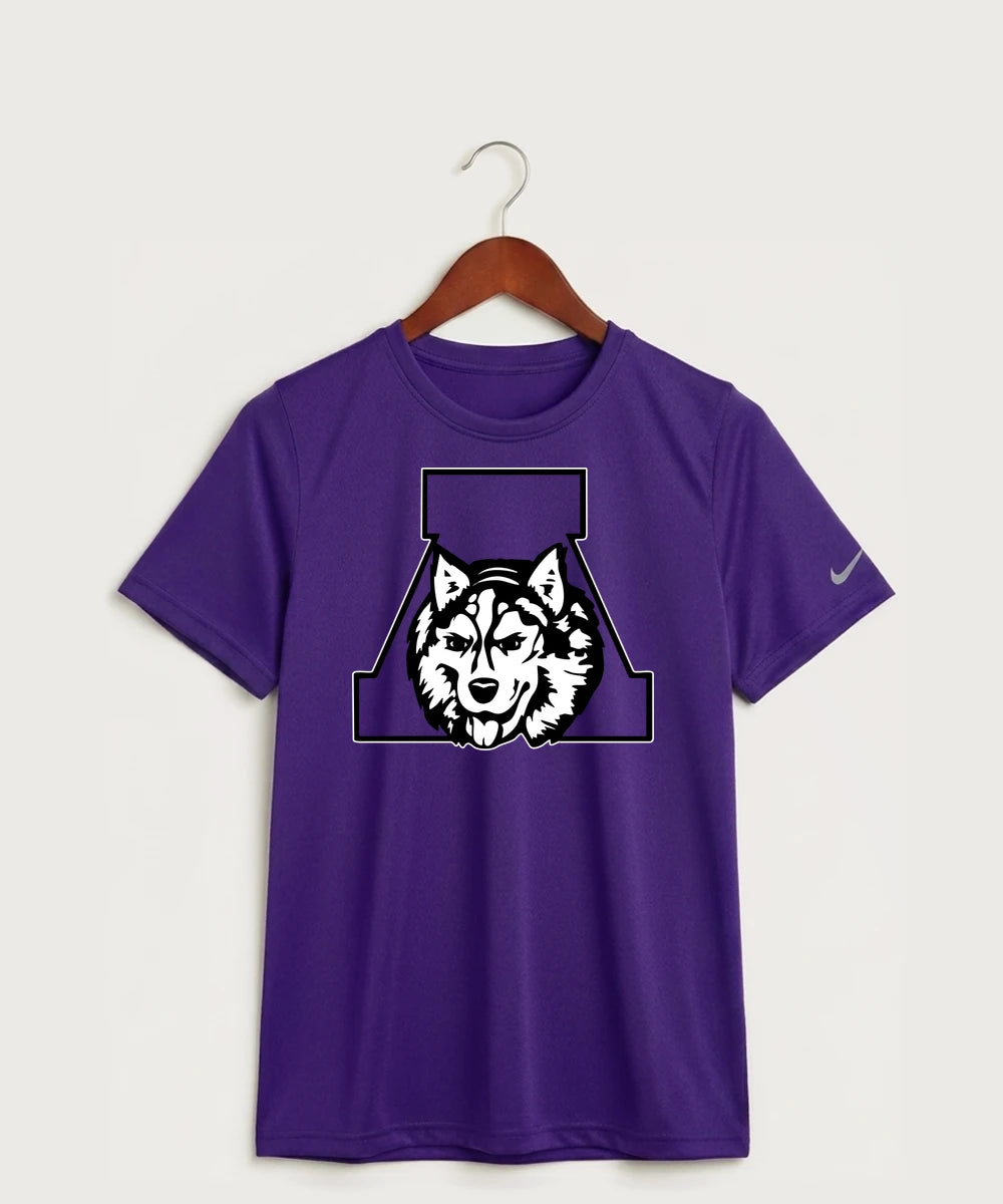 Albany High School Cheerleading - Court Purple Nike Youth Swoosh Sleeve rLegend Tee NKDX8787