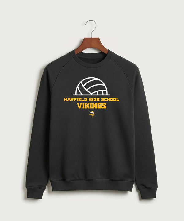 Hayfield High School Volleyball (Girls) - Black Crewneck