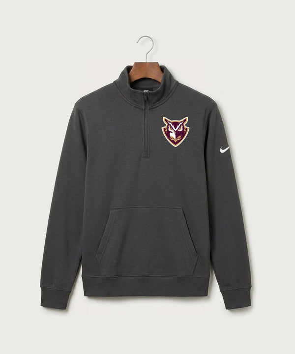 Hancock High School Football (Boys) - Anthracite Nike Club Fleece Sleeve Swoosh 1/2-Zip NKDX6718