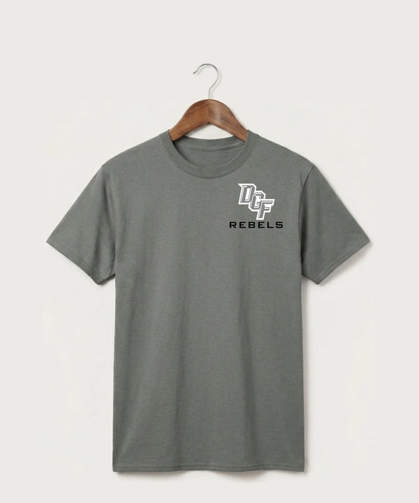 DGF High School Football (Boys) - Medium Grey Port & Co Core Cotton Tee. PC54