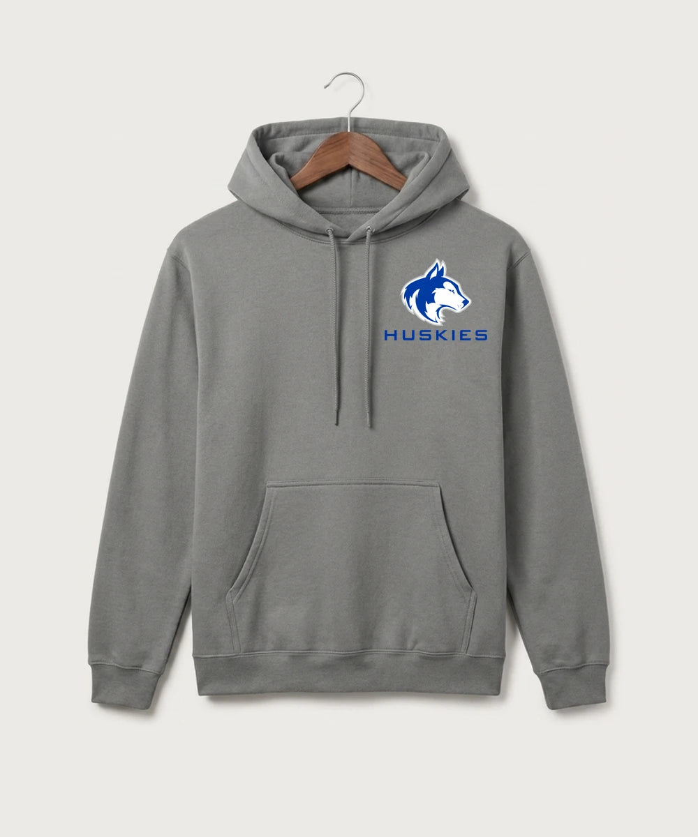 Owatonna High School Volleyball (Girls) - Medium Grey Port & Co Core Fleece Pullover Hooded Sweatshirt. PC78H