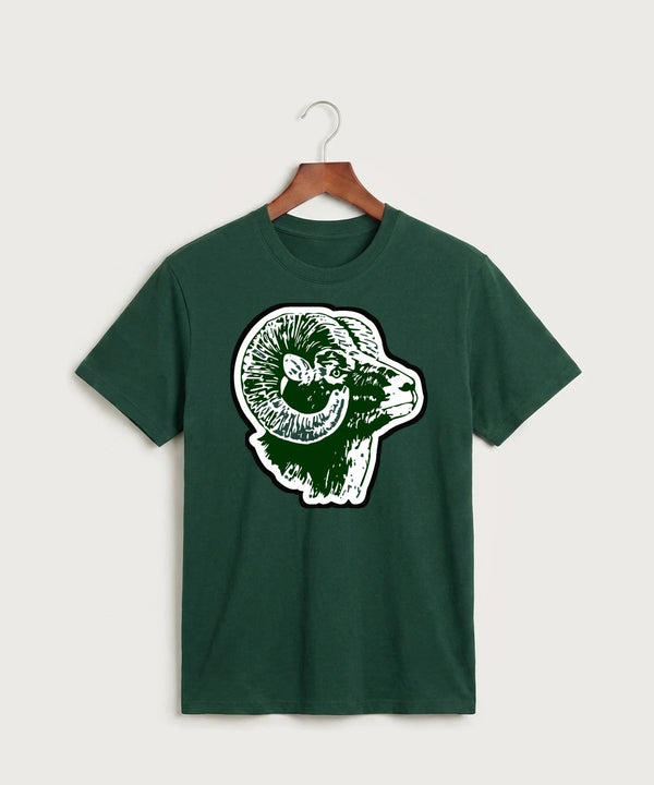Roseau High School Football (Boys) - Dark Green Port & Co Core Cotton Tee. PC54