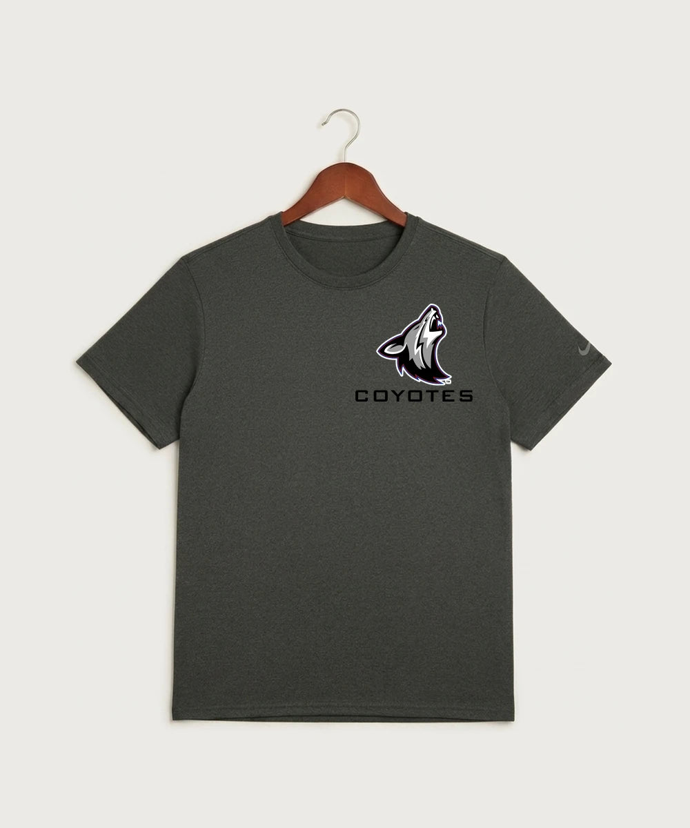 Heron Lake-Okabena High School Football (Boys) - Dark Smoke Heather Nike Swoosh Sleeve rLegend Tee NKDX8730